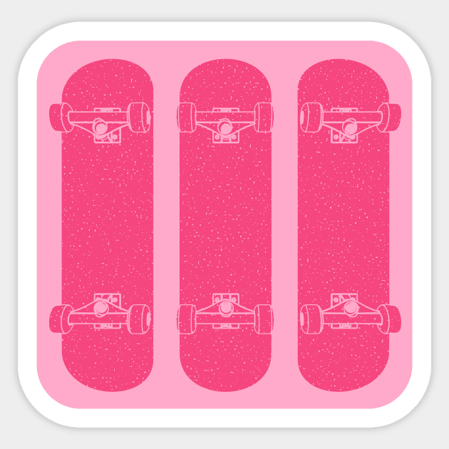 Girls Skate Pink Sticker by AKdesign